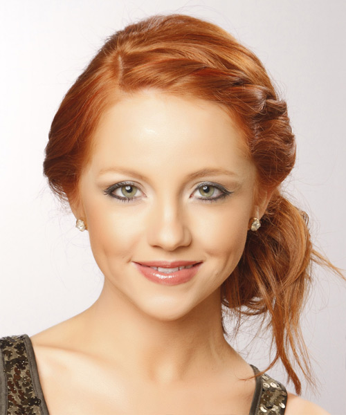 Hot Copper Braided Updo